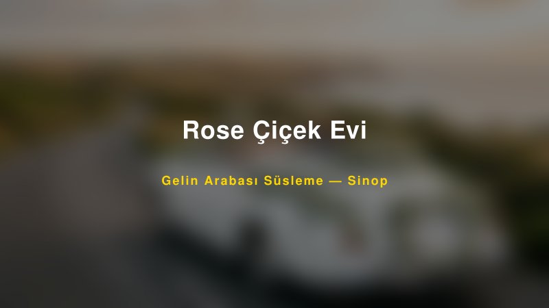 Rose Çiçek Evi ile Trend Gelin Arabası Yazıları ve Konseptleri — 1