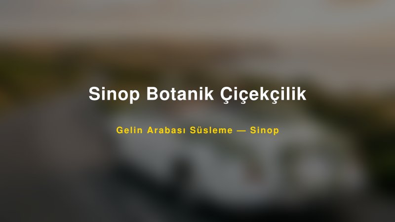 Sinop Botanik Çiçekçilik Gelin Arabası Süsleme Fiyatları — 1